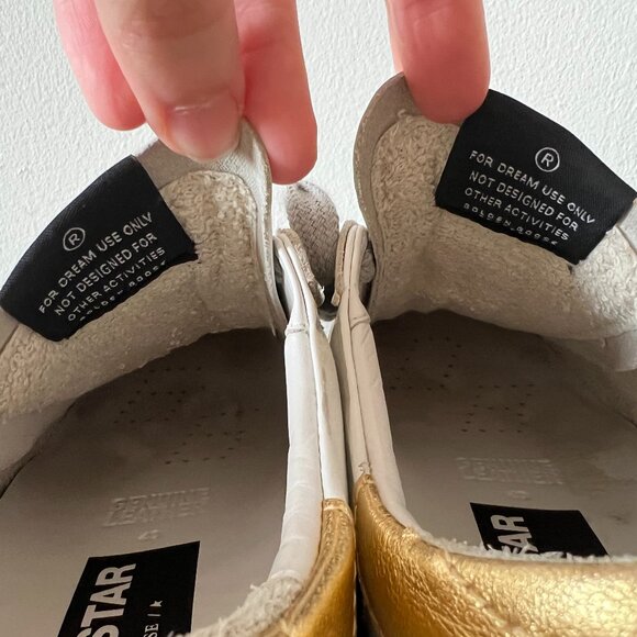 Women's Golden Goose Super-Star with Gold Heel Tab and Stud Lettering - Size 40 - Picture 11 of 16
